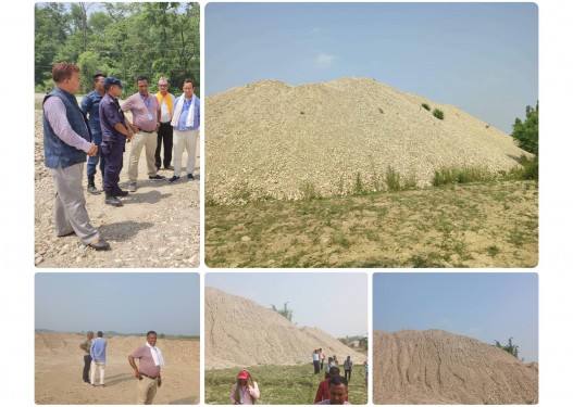 राप्तीसोनारीका जनप्रतिनिधि नदीजन्य सामग्रीको घाटगद्दी नापजाँच गर्न अनुगमनमा